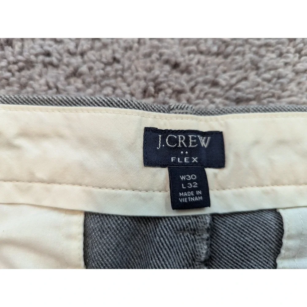 J. Crew Flex Chino Pants Men's 30x32 Gray Office Casual Business‎